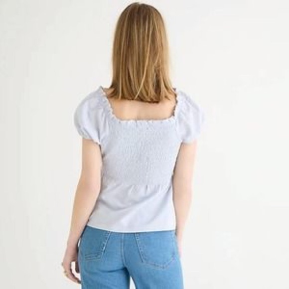 J. Crew Seersucker smocked top - Picture 3 of 11
